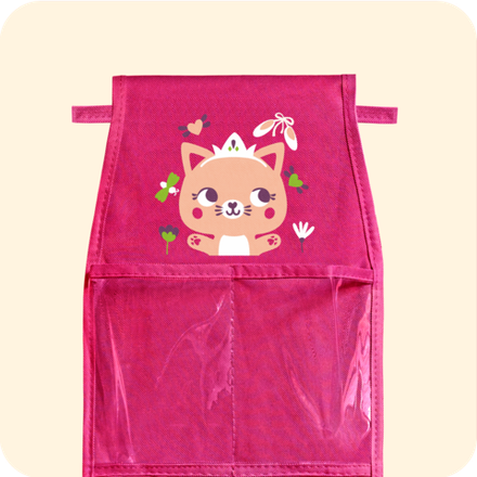 Кармашки в садик 83х24 Кошечка балерина (фуксия)