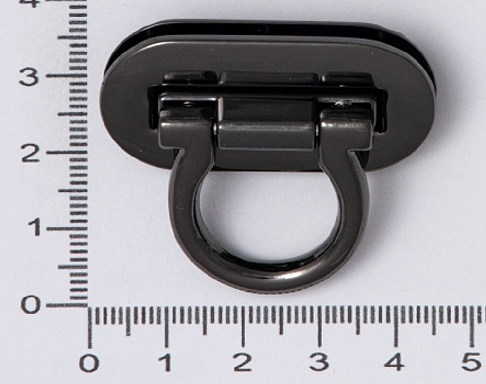 Замок вертушка на винтах Петелька Черный никель