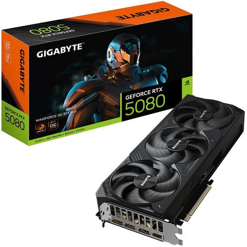 Видеокарта GIGABYTE GeForce RTX 5080 WINDFORCE OC SFF 16GB (GV-N5080WF3OC-16GD)
