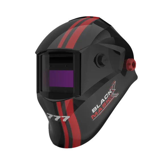 Маска сварщика хамелеон BLACK MASK c АСФ 777 51ST777SS (с наклейками)