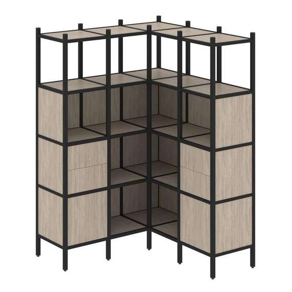 Лофт Угловой внутренний стеллаж VR.L-33  1278*1278*1869