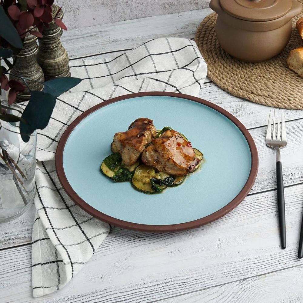 Тарелка d 26 см h2 cм Blue Matt New Brown Taiga P.L. [1]