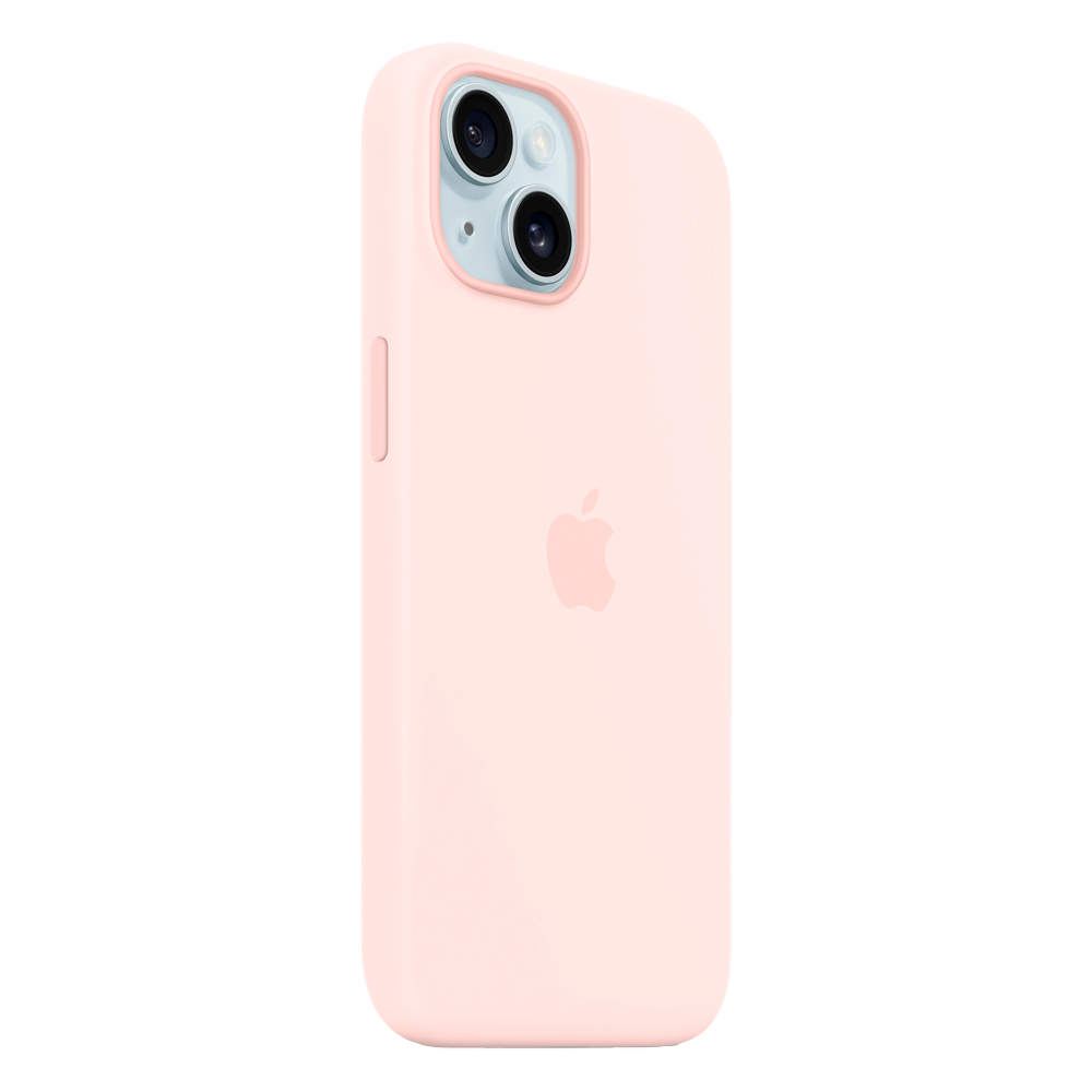 Силиконовый чехол с поддержкой MagSafe Apple Silicone Case для iPhone 15, Light Pink (Светло-розовый)