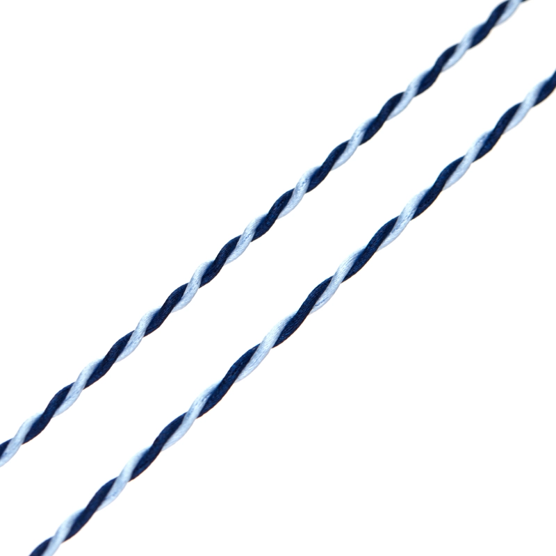 Колье Синее Барочное Вязаное