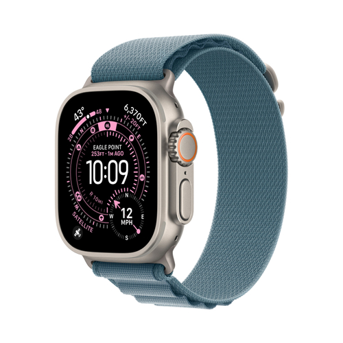 Умные часы Apple Watch Ultra 3, 49 мм, Natural Titanium Light Blue Alpine Loop M