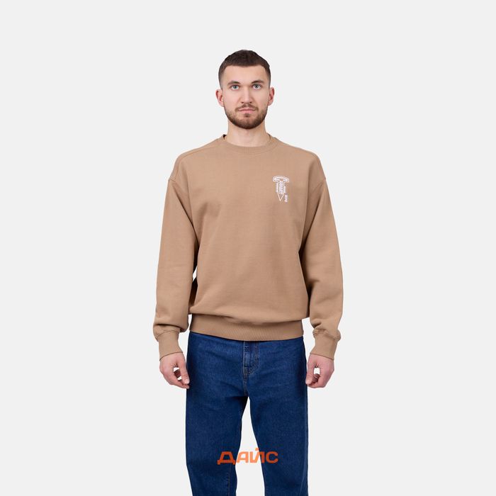 Толстовка мужская Carhartt WIP Cross Screw Sweatshirt артикул:I034039_peanut Толстовка мужская Carhartt WIP Cross Screw Sweatshirt артикул:I034039_peanut - купить в магазине Дайс