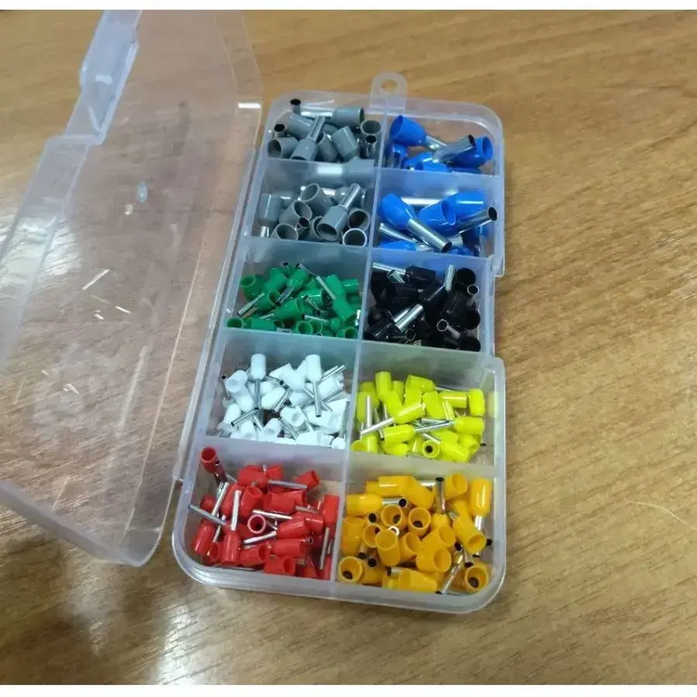 Набор НШВИ 300 шт - наконечники кабельные штыревые втулочные изолирующие для холодного обжима (опрессовки) электрических проводов