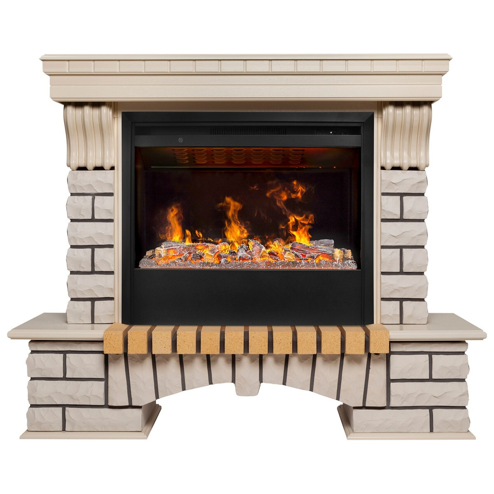 Электрокамин RealFlame Country 26 WT с очагом 3D Helios 26 SBG