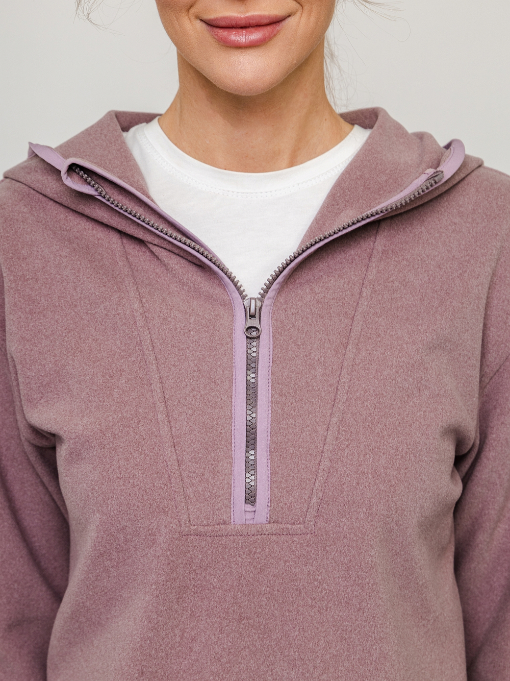 Анорак с капюшоном, женский, цвет "Розовый лёд"