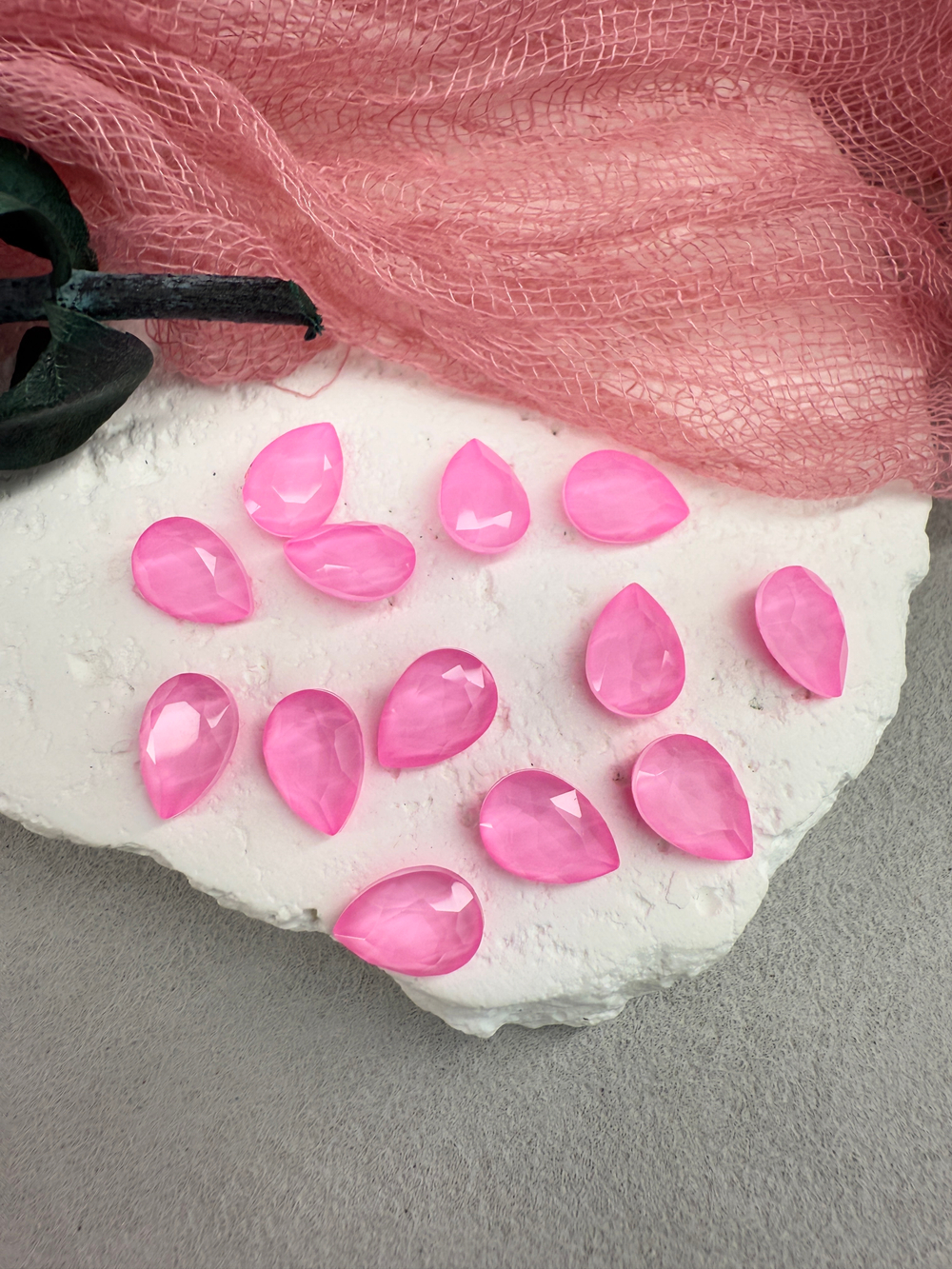 Капля Drop 10*7 мм, Lacquer Light Rose