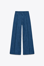 Джинсы wide leg с высокой посадкой — zw collection