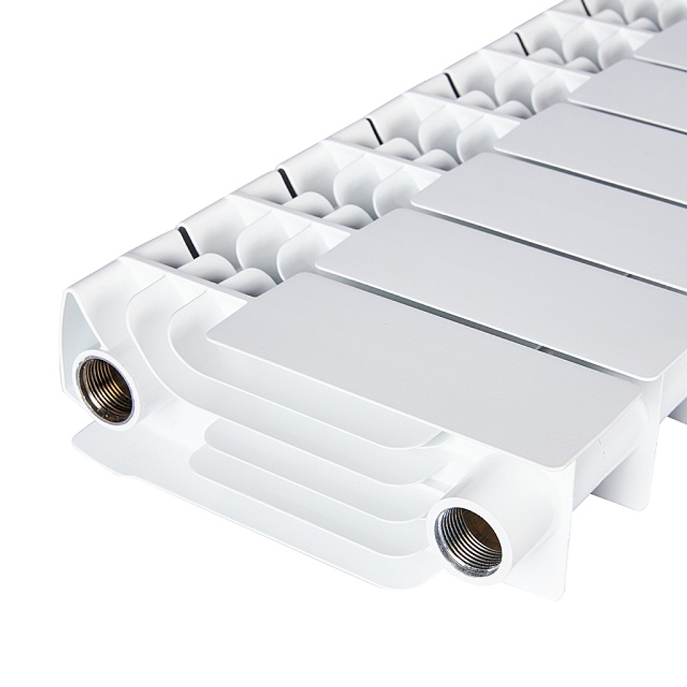 Радиатор биметаллический STOUT TITAN 200 - 8 секций (подключение боковое, цвет белый)