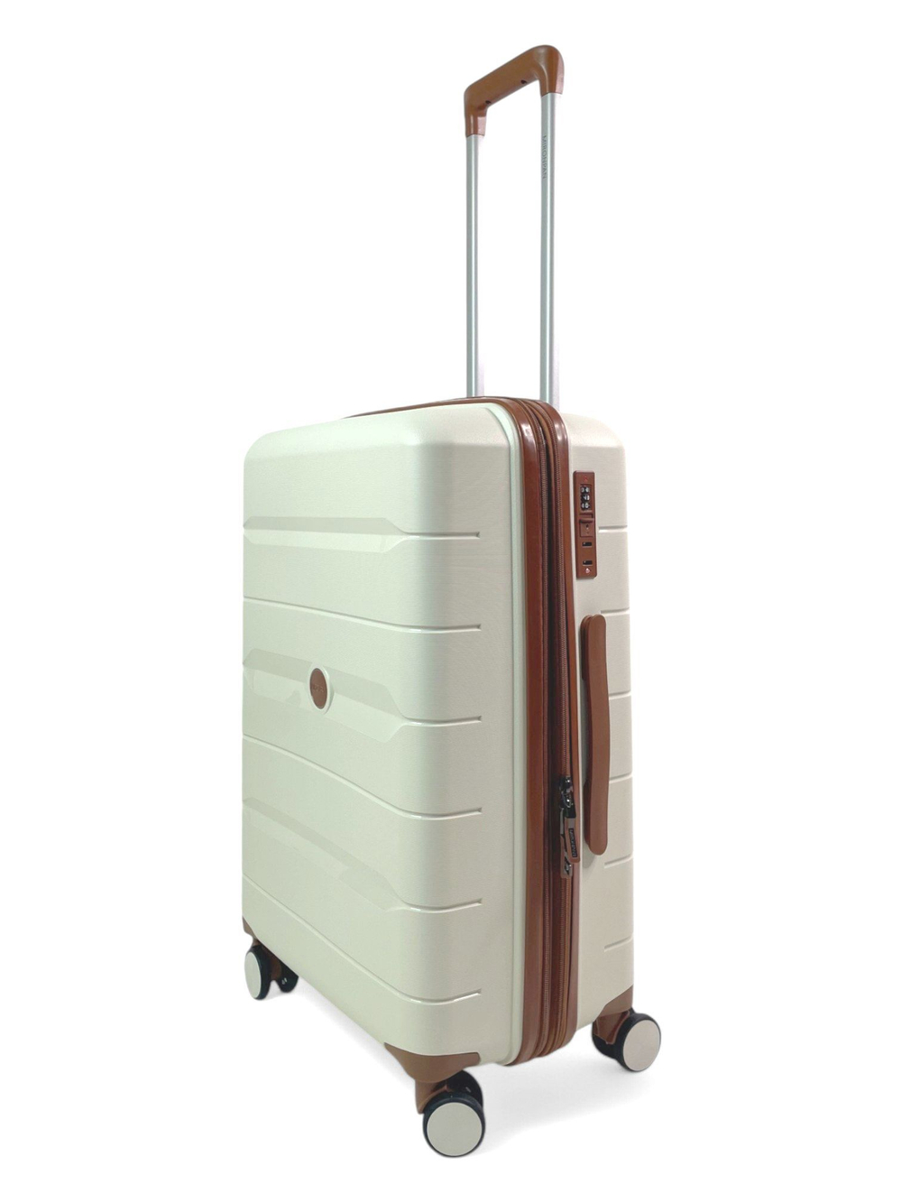 Средний чемодан Mironpan 23102, Молочный, M+