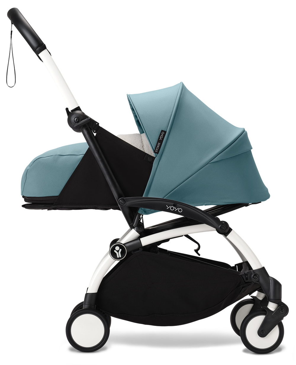 Коляска для новорожденных Stokke YOYO3 Newborn Pack 0+ рама белая White Aqua
