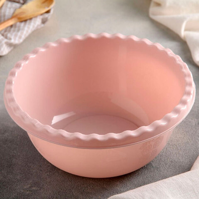 Миска 5л круглая, чайная роза