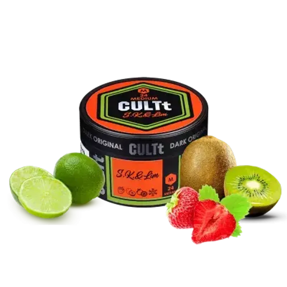 CULTt Medium M24-Truskawka Kiwi Limonka z Lodem, 100g