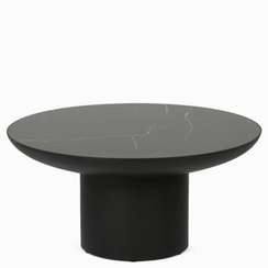 Кофейный стол Floss Ø75х36 см, черная керамика