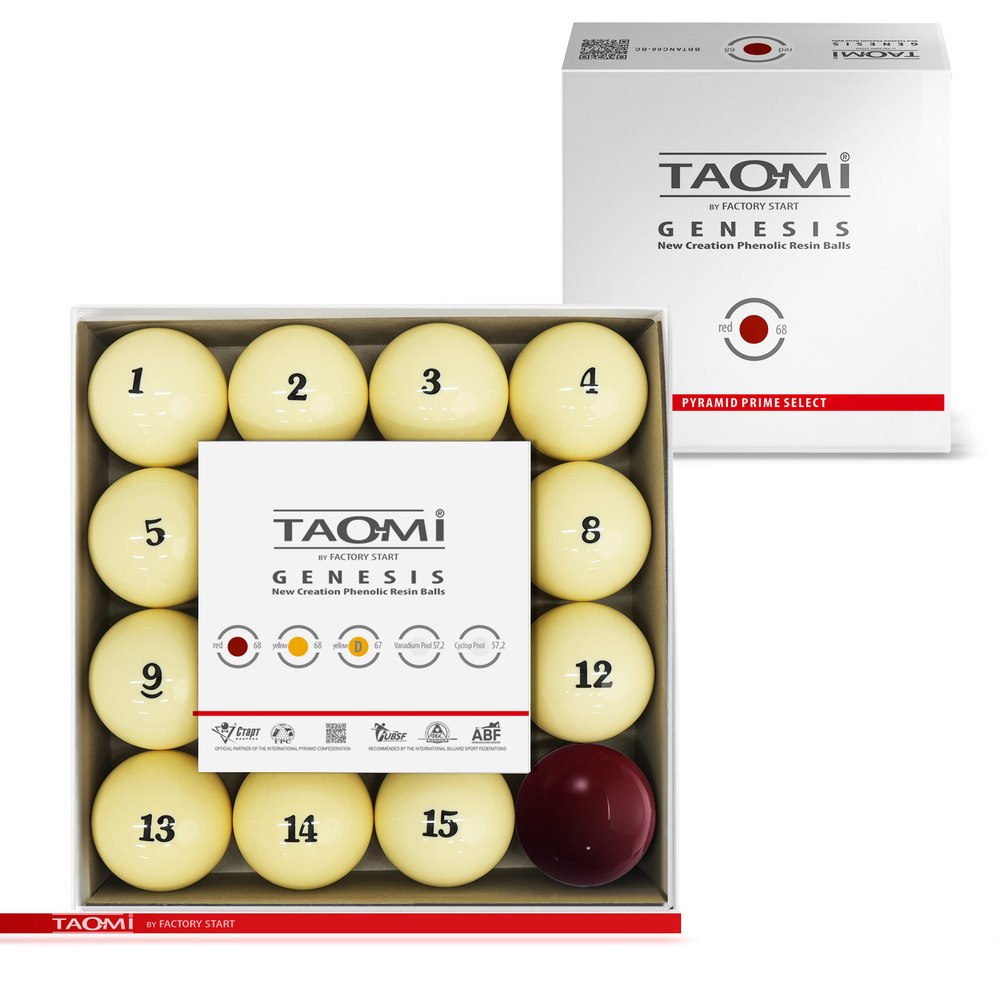 Шары TAO-MI GENESIS 68 мм Бордовый биток