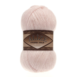 Пряжа Angora Gold Simli, 100 г, 500м, 20%шерcть,75%акрил,5% металлик (цена за 1 шт)