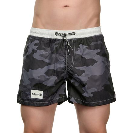 Мужские шорты с камуфляжным принтом Sesmik STORM MILITARY BLACK