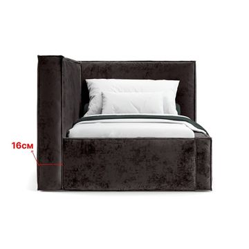 Кровать Bever ПРАВАЯ 140 с  ортопедическим основанием без ПМ - Nebby 016