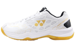 YONEX Power Cushion Artificial Leather Low top Badminton Shoes Unisex White Gold