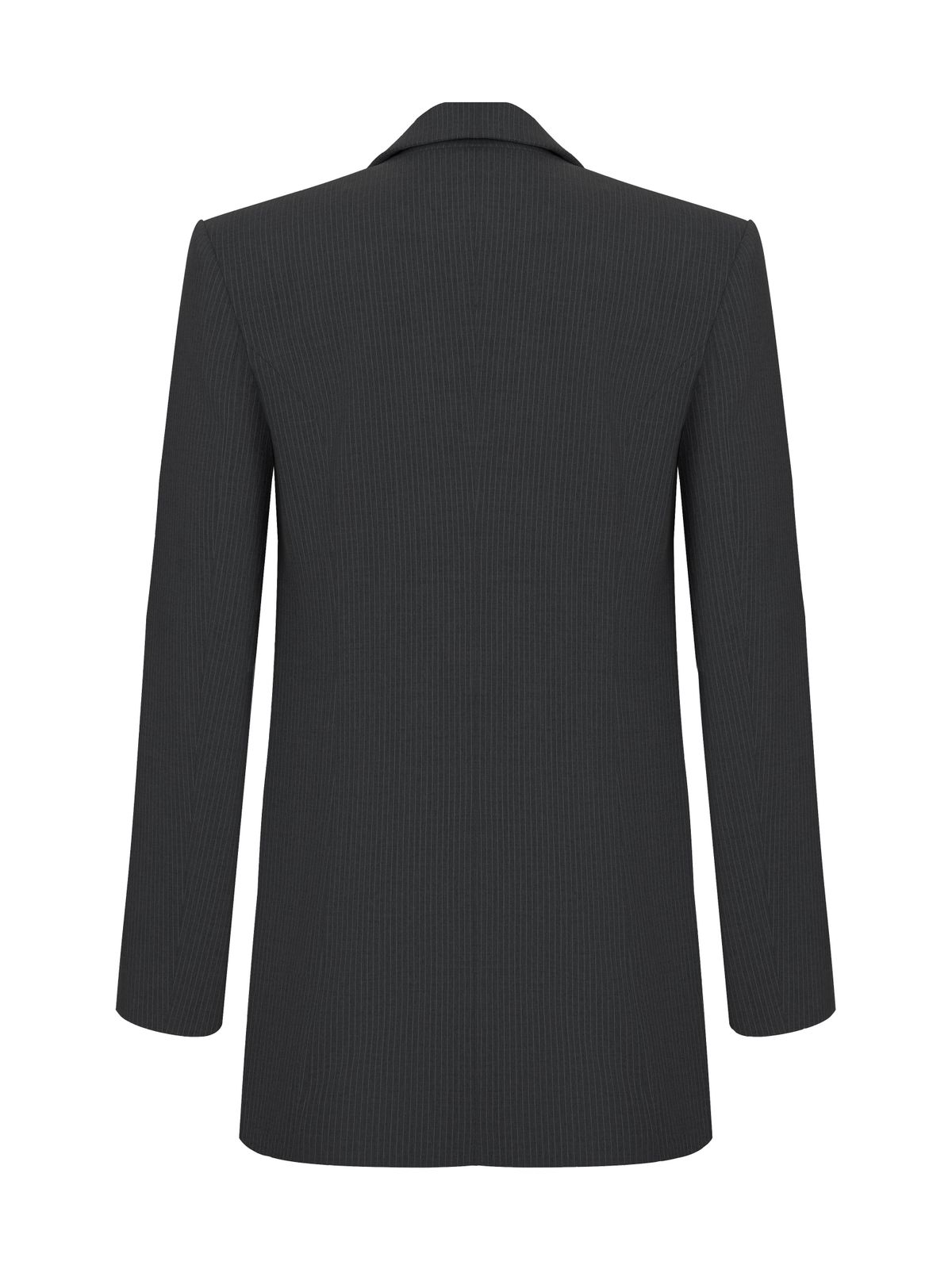 Жакет однобортный в полоску