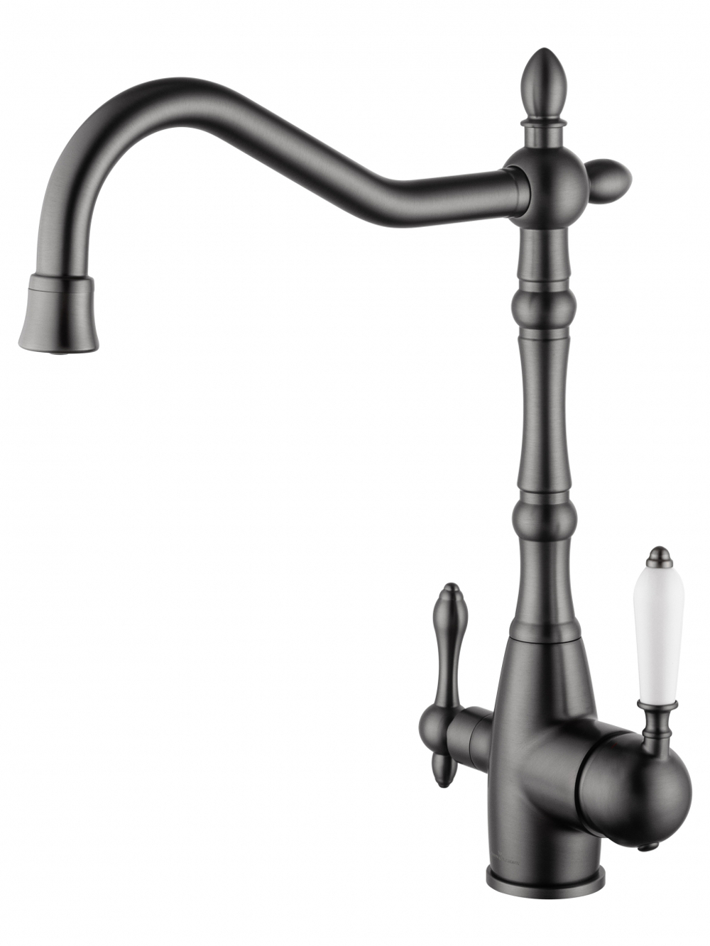 Смеситель для кухни c подключением фильтра WONZON & WOGHAND, Темный графит (WW-88458006-BGM)