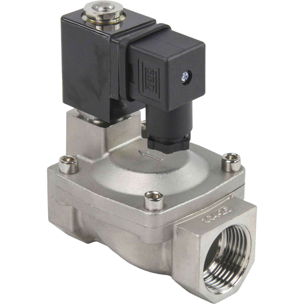 Two way normally closed indirect acting electric solenoid valve Elephant VS2W-401E-PU-NC G EPDM 110/220V, body material - stainless steel AISI 304, seal - EPDM