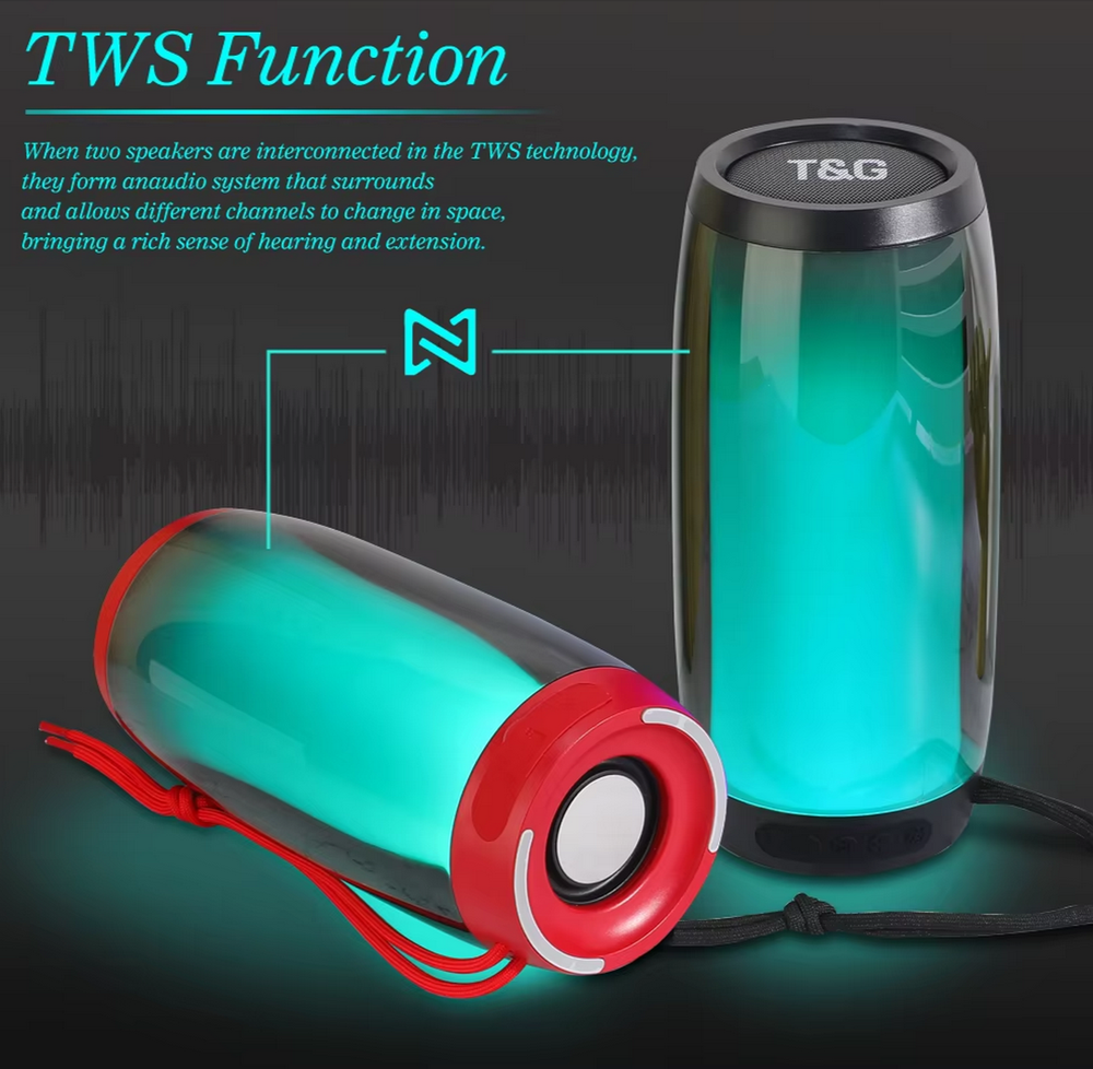 Беспроводная колонка TG-335 (7W/TF/USB/FM) RGB Light