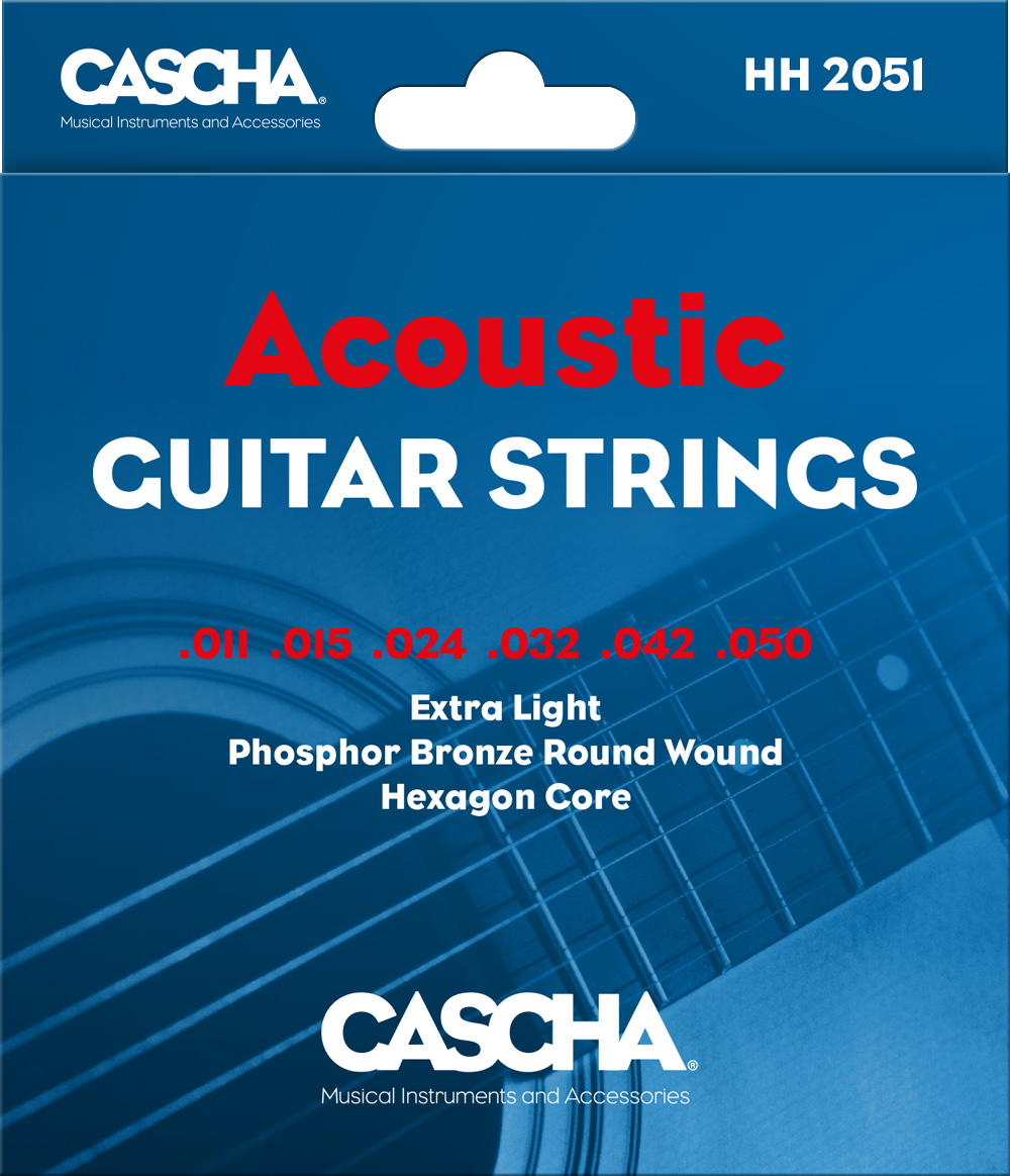 Cascha HH-2051 Комплект струн для акустической гитары, первые струны: сталь, обмотка басовых струн: фосфорная бронза, 11-50.