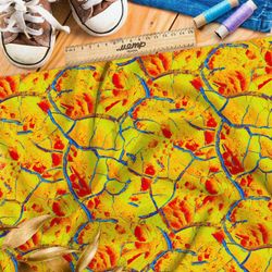 Ткань штапель потрескавшаяся горячая земля