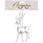 Подвеска «Хрустальный лось» 14,5 см, Прозрачный