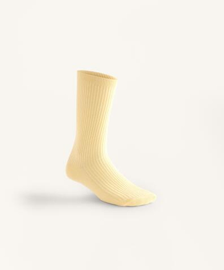 OYSHO Пять пар классических носков с хлопком, бледно-желтый
