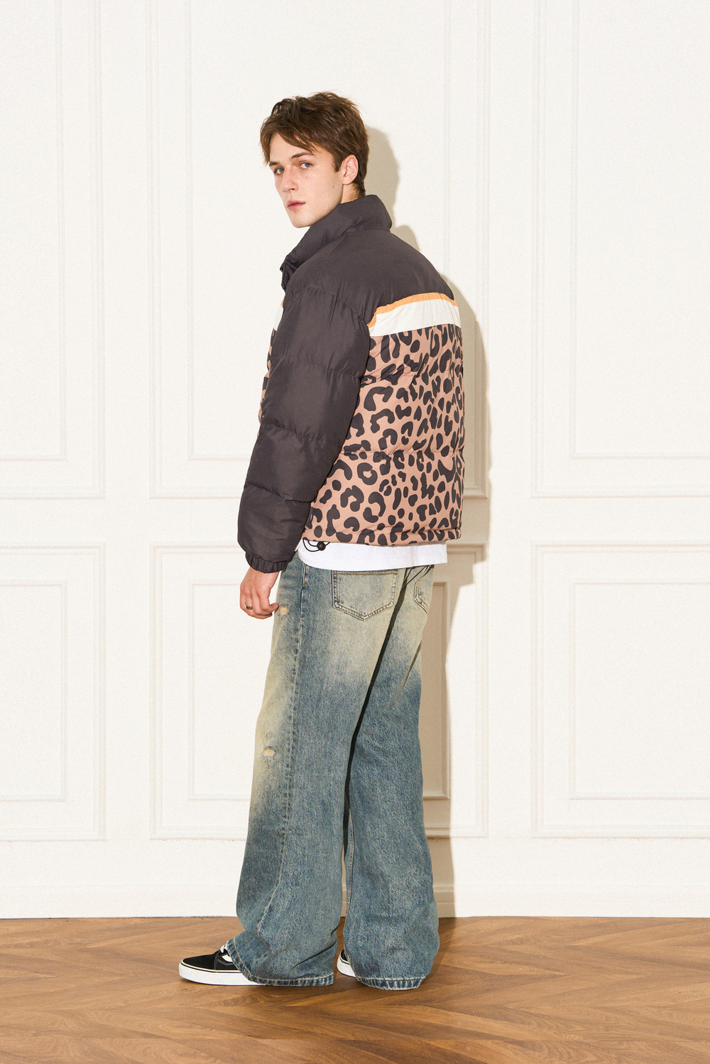 Leopard down jacket cheap