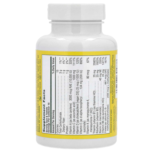 NaturesPlus, Source of Life, оригинальные мини-таблетки, мультивитаминная и минеральная добавка, без железа, 90 таблеток