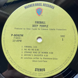 Винтажная виниловая пластинка LP Deep Purple Fireball (Япония 1971) (Без Оби)