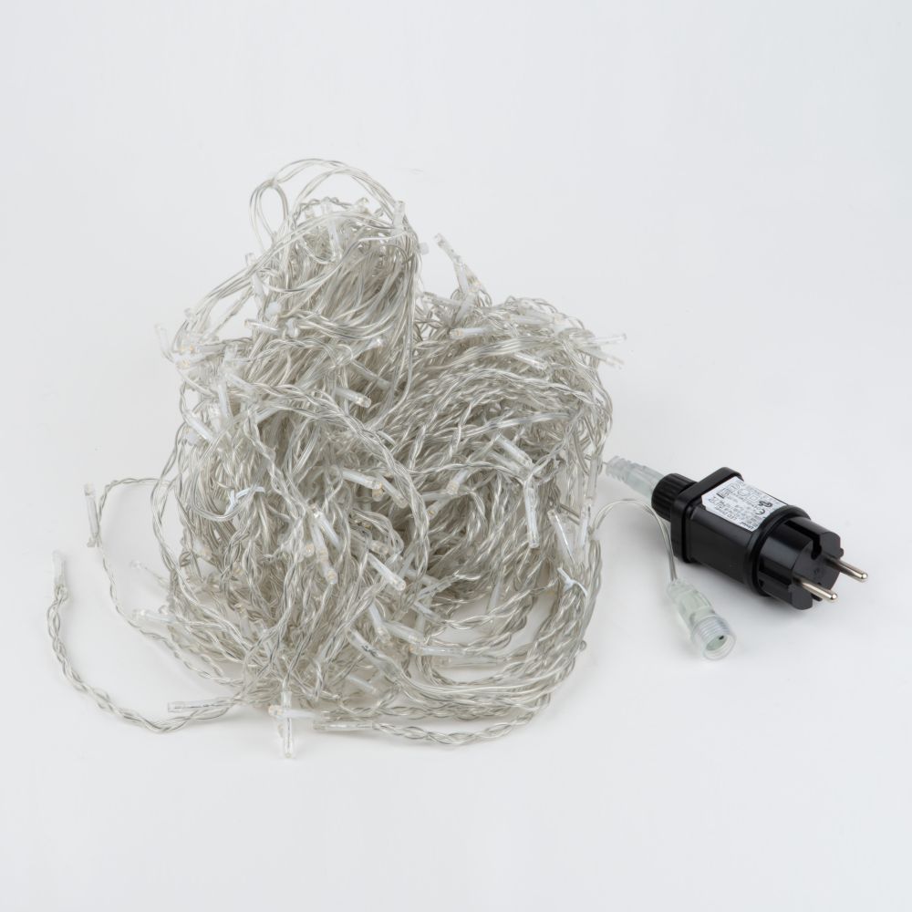 ULD-C3020-264-TTK WHITE IP44 Занавес светодиодный с эффектом мерцания. 3х2м. 264 светодиода. Белый свет. Провод прозрачный. TM Uniel