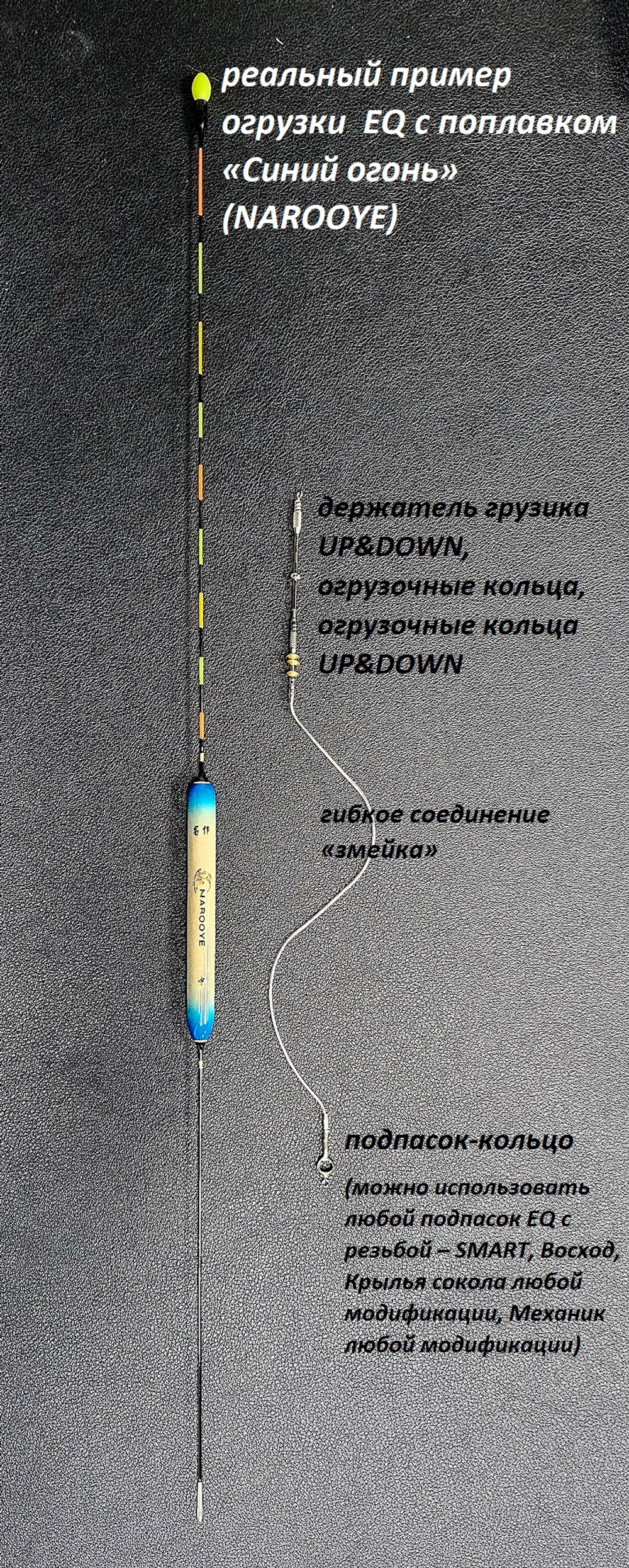 Держатель грузика Up&Down под плетёный шнур/быстросъемное соединение