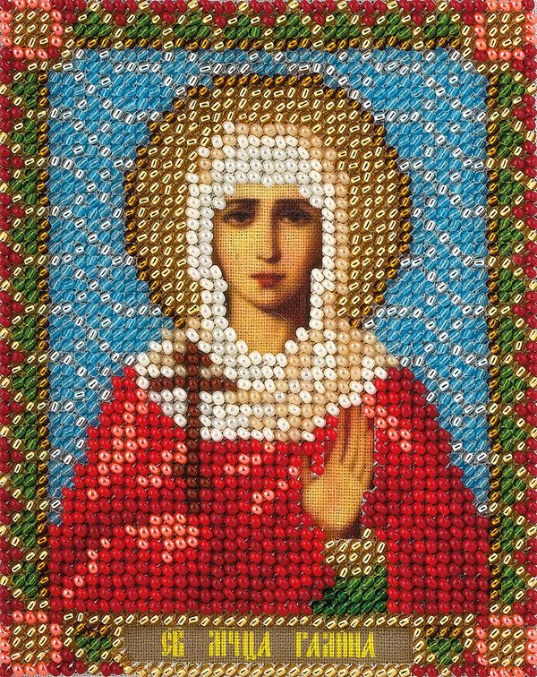 Набор для вышивания бисером Panna, Икона Святой мученицы Галины, 8,5х10,5 см