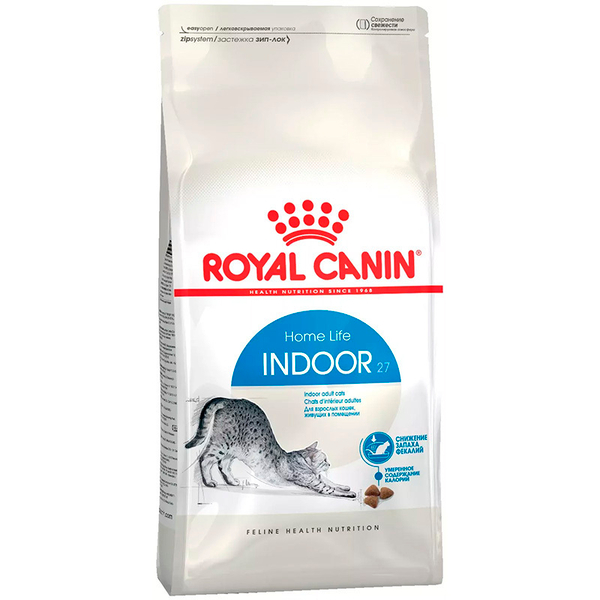 Сухой корм Royal Canin Indoor 27, взрослых кошек от 1 до 7 лет, живущих в помещении, 2 кг.
