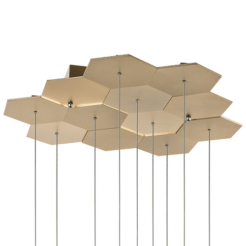 750223 Люстра подвесная FAVO LED-60W 2880LM ЗОЛОТО 4000K