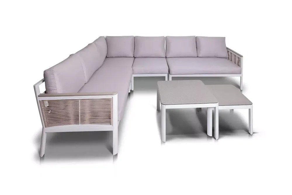 "Париж" угловой модульный диван, каркас из алюминия