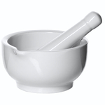 Мадлер со ступкой «Кунстверк»;фарфор;300мл;D=11,5,L=12,5см;белый (Цвет: белый)