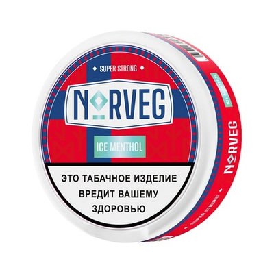 Жевательный табак Norveg Super Strong - Ice Menthol, 10 гр