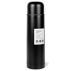 Термос Relaxika 101 (1 литр), черный (без лого)