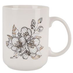Кружка "Floristry" v=380мл (фарфор) (картонная цветная лента)