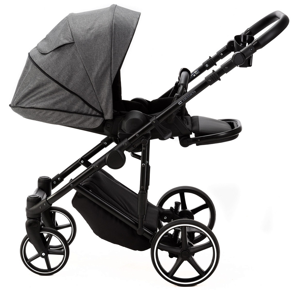 Детская коляска Adamex Zico New 2 в 1 ZN-TK57 TIP (ТЕМНО-СЕРЫЙ)
