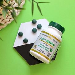 California Gold Nutrition, Органична спирулина 500 mg, 60 таблетки