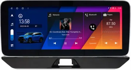 Магнитола Toyota Harrier XU80, Venza 2 2020+ - Canbox H-Line 0051 монитор 12.3" QLED в стиле MERCEDES на Android 10, ТОП-процессор, CarPlay, 4G SIM-слот